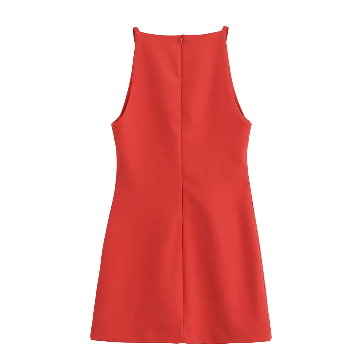 TRAF New White Black Dress Women Off Shoulder Halter Short Dresses Summer Elegant Party Dresses Bodycon Red Blue Mini Dress