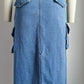 American Style Elastic Waist Denim Workwear Casual Long Dress Skirt New Arrival Women's Clothing European And American Crossbody