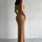 Tossy Sleeveless Knitwear Turtleneck Long Dress Female Slim Elegant Fashion Autumn 2023 Ribbed Knit Dress For Women Maxi Dress