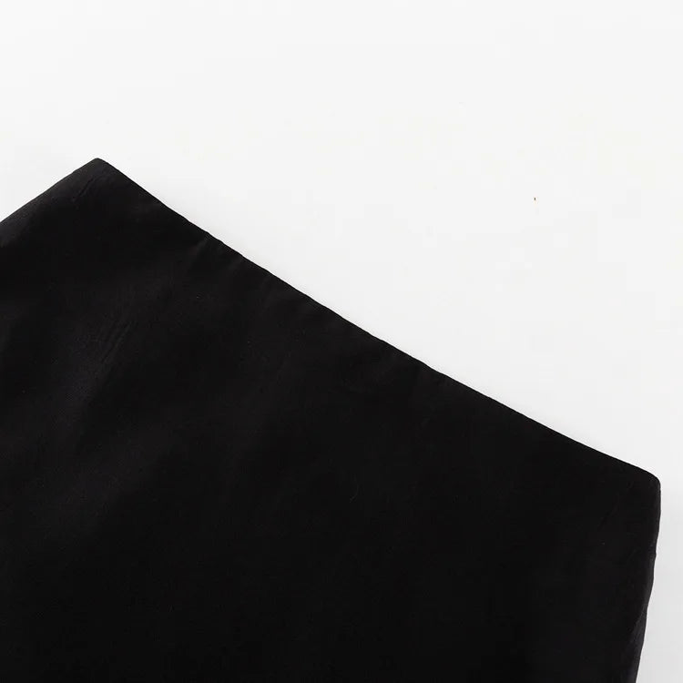 Tuularose Black Mesh Skirt Women's Sexy Perspective High Waist Slit Hip Cover Skirt Summer Fashion Casual Office Lady Skirt 2025