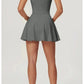 Yoga skirt anti-slip sports dress outdoor one-piece zip tennis skirt running fitness badminton dresses