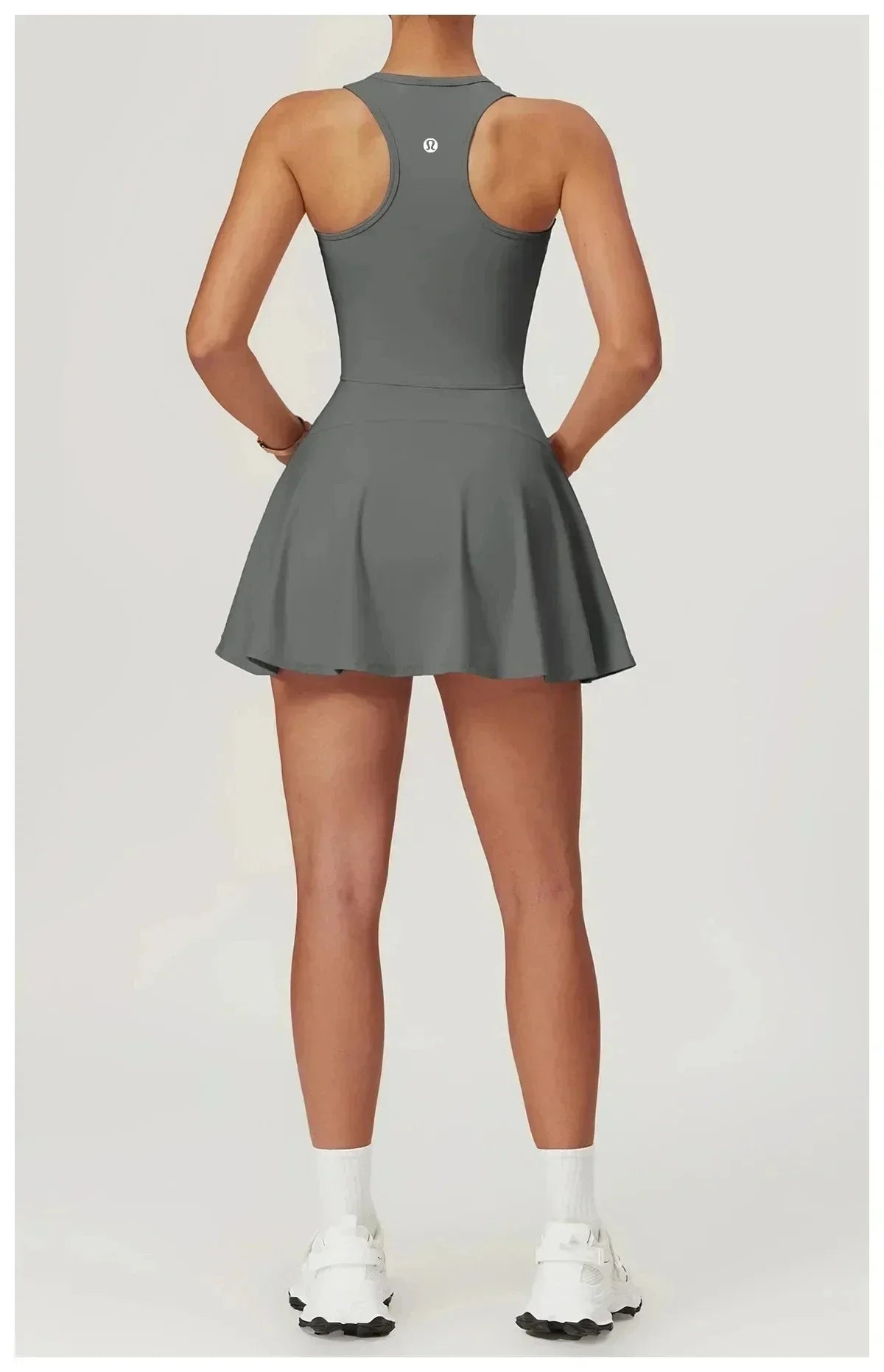 Yoga skirt anti-slip sports dress outdoor one-piece zip tennis skirt running fitness badminton dresses