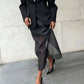 Tuularose Black Mesh Skirt Women's Sexy Perspective High Waist Slit Hip Cover Skirt Summer Fashion Casual Office Lady Skirt 2025