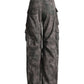 Trendy Women's Denim Workwear | Street Style Black & Grey Multi-Pocket Jeans | American Casual High-Waist Functional Design