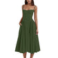 Women's French Style Long Dress with Solid/Floral/Checkered Multi Color Options Knee-Length Dress 2025 New Arrival