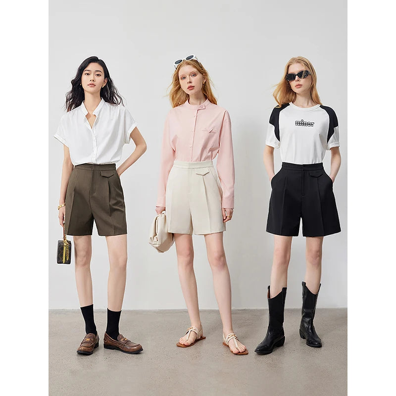 TOYOUTH Women Shorts 2024 Summer Versatile Casual Pants
