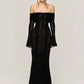 Oligai Winter Lace Long Sleeve Evening Party Dresses Women 2025 Black Sexy Elegant Maxi Dress Fashion Long Wedding Guest Dress
