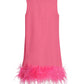 TWOTWINSTYLE Feather Fur Dress For Women O Neck Sleeveless Loose Tassel A Line Dresses Female Streetwear 2022 Summer Fashion New