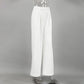 Light Luxury White Women Wide Leg Pants Spring and Autumn Temperament Versatile Commuting Leisure High Waist Straight Leg Pants