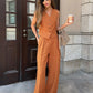 Cotton Linen Blend Vest Wide Leg Pants Suit Spring and Summer Women's Casual Fashion Sleeveless Vest Pleated Low Waist Pants Set