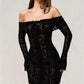 Oligai Winter Lace Long Sleeve Evening Party Dresses Women 2025 Black Sexy Elegant Maxi Dress Fashion Long Wedding Guest Dress