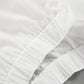 Tuularose White V-neck Shorts Set 2025 Summer Patchwork Lacing Cotton Linen Loose Women Two Piece Casual Solid Long Sleeve Suit