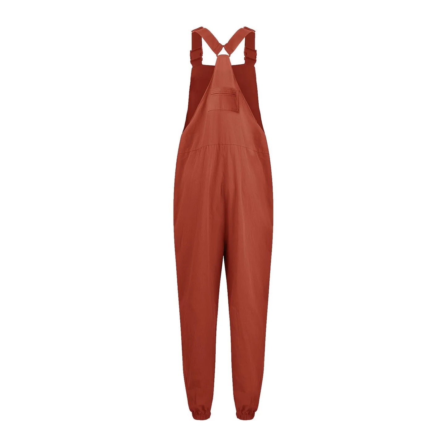 Women'S Jumpsuits Summer Fashion Casual Loose Wide Leg Jumpsuits Solid Color Insert Pockets Retro Button Strap Jumpsuits