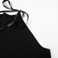 Black Dress For Women Streetwear Lace-up Inclined Collar Hot Vestidos Elegantes Para Mujer Long Sleeve Asymmetrical Y2k Clothes