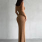 Tossy Sleeveless Knitwear Turtleneck Long Dress Female Slim Elegant Fashion Autumn 2023 Ribbed Knit Dress For Women Maxi Dress
