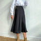 Fashion Women's Skirt A-line Silk High Waist Elegant Skirts Green Blue Long Summer Skirts Korean Side Zipper Office Satin Skirt