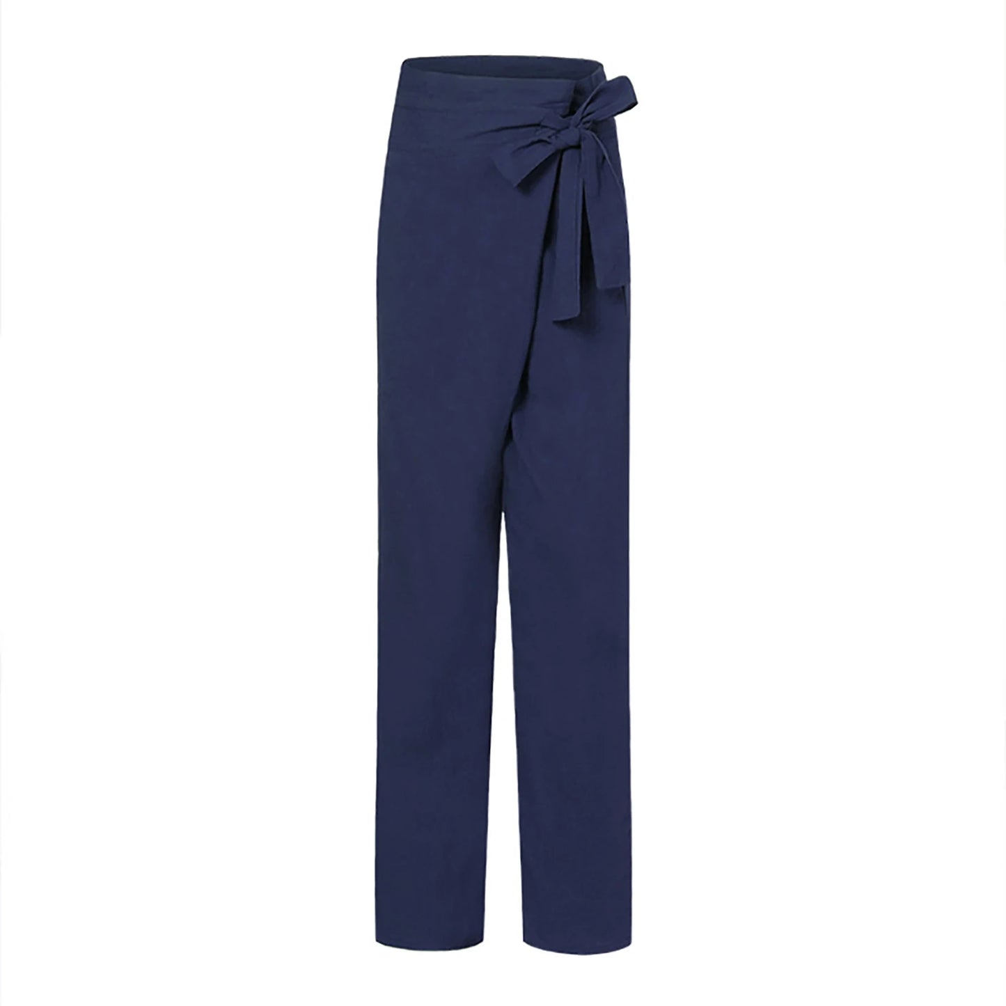 Women Solid Color Elastic Binding Foot Casual Pocket Pants Summer 2024 Elegant Lady Cotton Line High Wasit Women Pants
