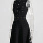 TWOTWINSTYLE Patchwork Embroidered Flares Dresses For Women Round Neck Sleeveless High Waist Mini Summer Dress Female Fashion