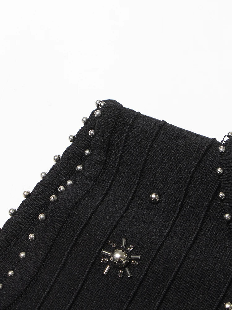 TWOTWINSTYLE Patchwork Embroidered Flares Dresses For Women Round Neck Sleeveless High Waist Mini Summer Dress Female Fashion