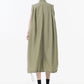 [EAM] Women Green Pocket Hem Drawstring Big Size Vest Dress New Stand Collar Sleeveless Fashion Tide Spring Autumn 2025 1DJ0147