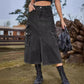 American Style Elastic Waist Denim Workwear Casual Long Dress Skirt New Arrival Women's Clothing European And American Crossbody