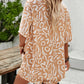 FTLZZ Summer Women Casual Floral Print Suit Single Breasted Shirt and Drawstring Wide Leg Shorts Lady Two Piece Sets