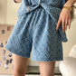 Women's Denim Short Sleeve Top and Shorts Two Piece Suit French Fashion Spring Summer Cowgirl Top Streetwear Korean Leisure New