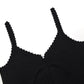 Black Spaghetti Strap Mermaid Dress Women's 2024 New Hollow Out Knitted Slim Mid-Calf Dresses