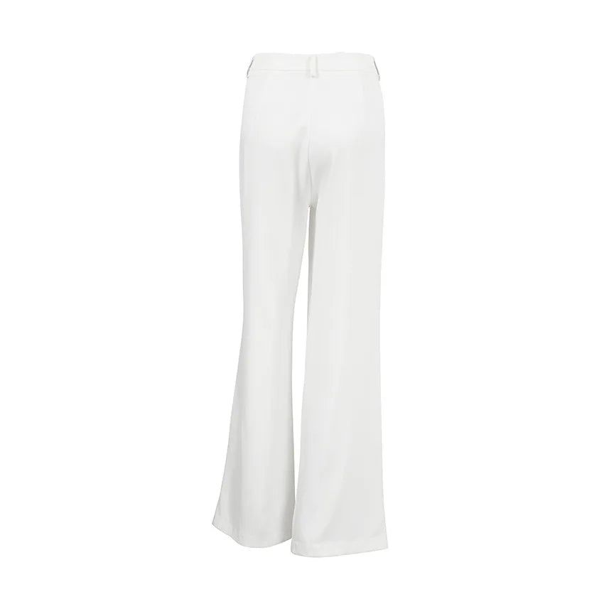 Light Luxury White Women Wide Leg Pants Spring and Autumn Temperament Versatile Commuting Leisure High Waist Straight Leg Pants