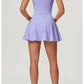 Yoga skirt anti-slip sports dress outdoor one-piece zip tennis skirt running fitness badminton dresses