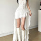 2025 Y2k Aesthetic Irregular Ruffled Dress Sexy Backless Harajuku Pleated Dresses Streetwear Sleeveless Bodycon Vestido De Mujer