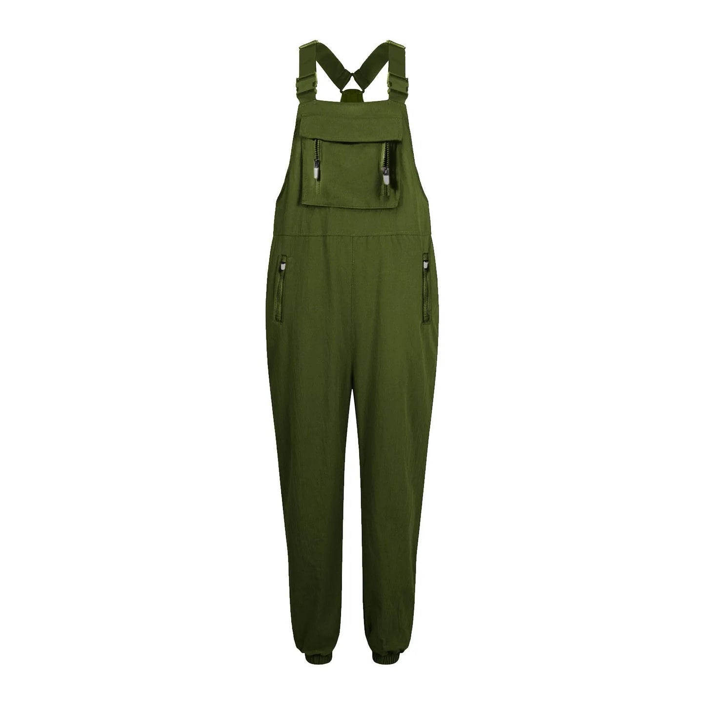 Women'S Jumpsuits Summer Fashion Casual Loose Wide Leg Jumpsuits Solid Color Insert Pockets Retro Button Strap Jumpsuits