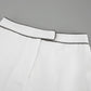 Bornladies 100% Cotton Casual Fashion Long Sleeve Set Summer Women's Pocket Black White Chic Shirt Shorts Loose Two-piece Set