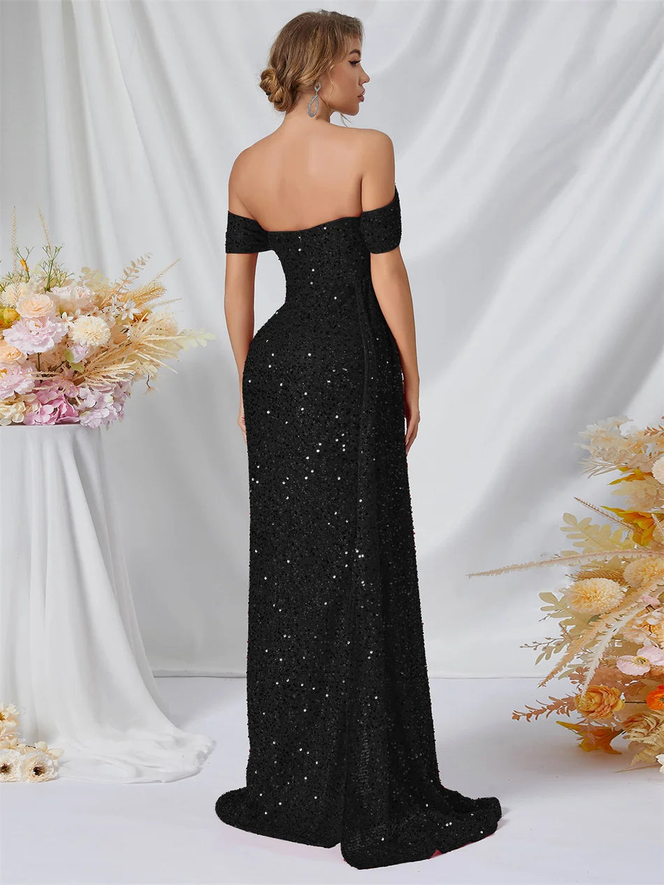 Evening Dresses Women Black Dress Maxe Sleeveless Long Party Celebrity Maxi Elegant Luxury New Fashion Cocktail Female Clothing