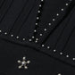 TWOTWINSTYLE Patchwork Embroidered Flares Dresses For Women Round Neck Sleeveless High Waist Mini Summer Dress Female Fashion