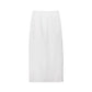 Elegant High-Waisted A- Line Skirt For Women Summer Commuting Long Dress Textile Song WhiteDrapedSideSlitLongDress