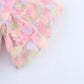 PB&ZA 2025 Women's Pink Short - length Blouse with Colorful Floral Embroidery Puff Sleeves and Collar for a Sweet Look