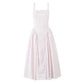 Sexy Sleeveless Elegant Plaid Dress Women Lace Up Back A-line Midi Summer Dresses Party Robe