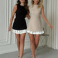 Lady Office Commute High street Mini Dress Elegant Patchwork Pleated Short Dress For Women Fashion Slim Sleeveless Vestidos