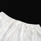 Office Lady Elegant Female Casual  Satin Mini Skirt Women Korean Fashion High Waist A-line Vintage White Balloon Skirt
