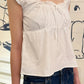 2024 New White Lace Tied Square Neck Summer T-shirts Chic Elegant Short Sleeve Tee Cotton Y2K Street Casual Bow Tie-up Top Women
