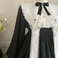 Contract Color Lolita Dress for Women Gothic Style Dark Girl Japanese Retro Op Dress Autumn and Winter Long Sleeve Black Dress