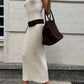 Tossy Sleeveless Knitwear Turtleneck Long Dress Female Slim Elegant Fashion Autumn 2023 Ribbed Knit Dress For Women Maxi Dress