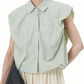2024 Summer New Plus Size Women's Loose Fit Slimming Sleeveless Short Sleeve Shirt Cropped Trendy Cool Clothing