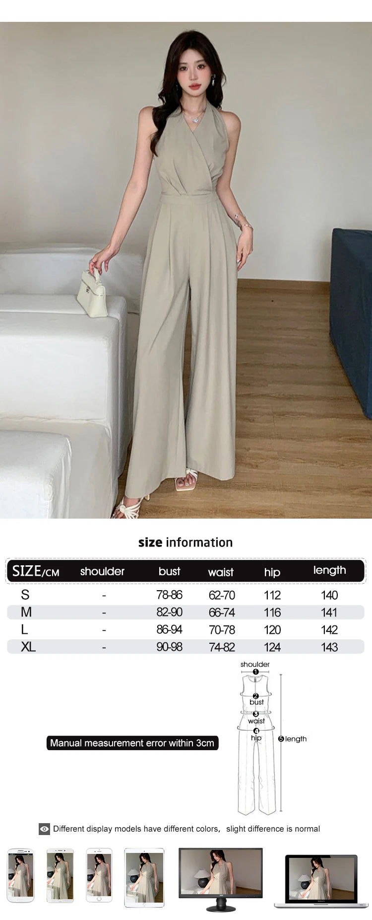 Fashion Elegant Women's Maxi Jumpsuits Style Formal Casual Hatler Bandage Bow Backless Long Pants Party Mujer Loose Rompers Lady
