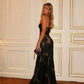 Mingmingxi Black Mesh Birthday Dress for Women 2024 One Shoulder Sexy Long Dress Slim Elegant Flower Wedding Guest Party Dresses