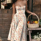 Women's French Style Long Dress with Solid/Floral/Checkered Multi Color Options Knee-Length Dress 2025 New Arrival