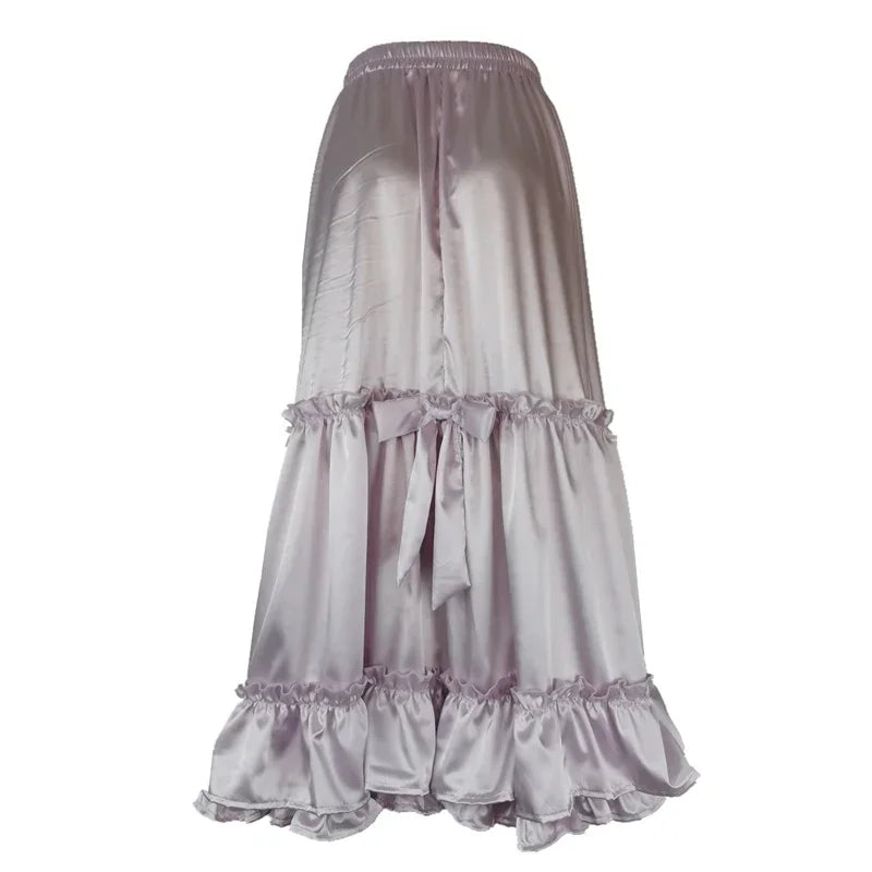 Elegant Pink Satin Women Prom Skirt Spaghetti Strap Sweetheart A-Line Tea Length Fancy Lace High Quality Female Party Gowns