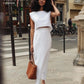 Bornladies Cotton Linen Vest Half Skirt 2-Piece Set  Women's Summer New INS Chic Short Vest Casual Set Split Long Skirt Suits