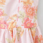 SAW Independent Station Pure Desire Square Collar Dress with Pocket Pink Print Ribbon Corduroy Sleeveless Women's Dress